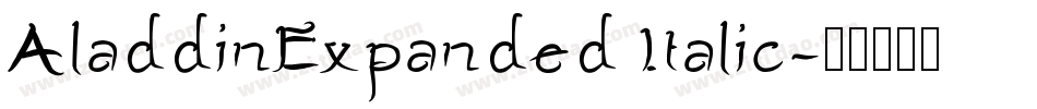 AladdinExpanded Italic字体转换